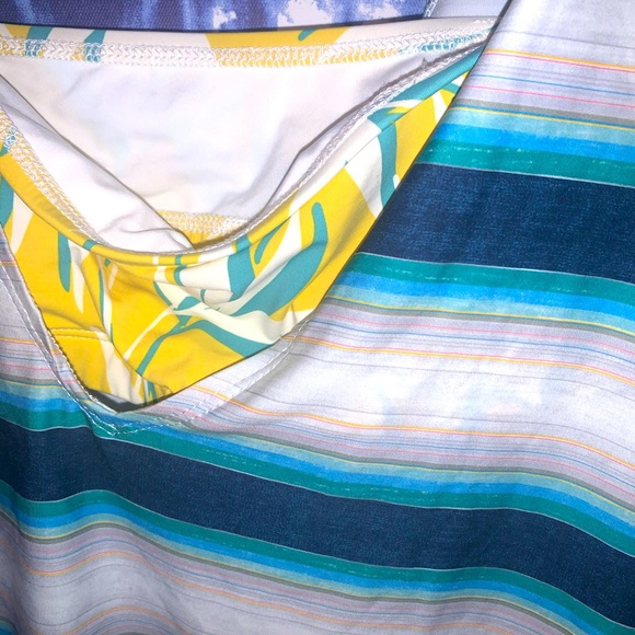 2 in 1 Tankini Top NWT Palms and Yellow - Picture 9 of 13